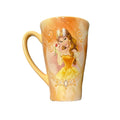 Disney Princess Belle Tall Mug Orange Yellow Gold Swirl Crown Rose