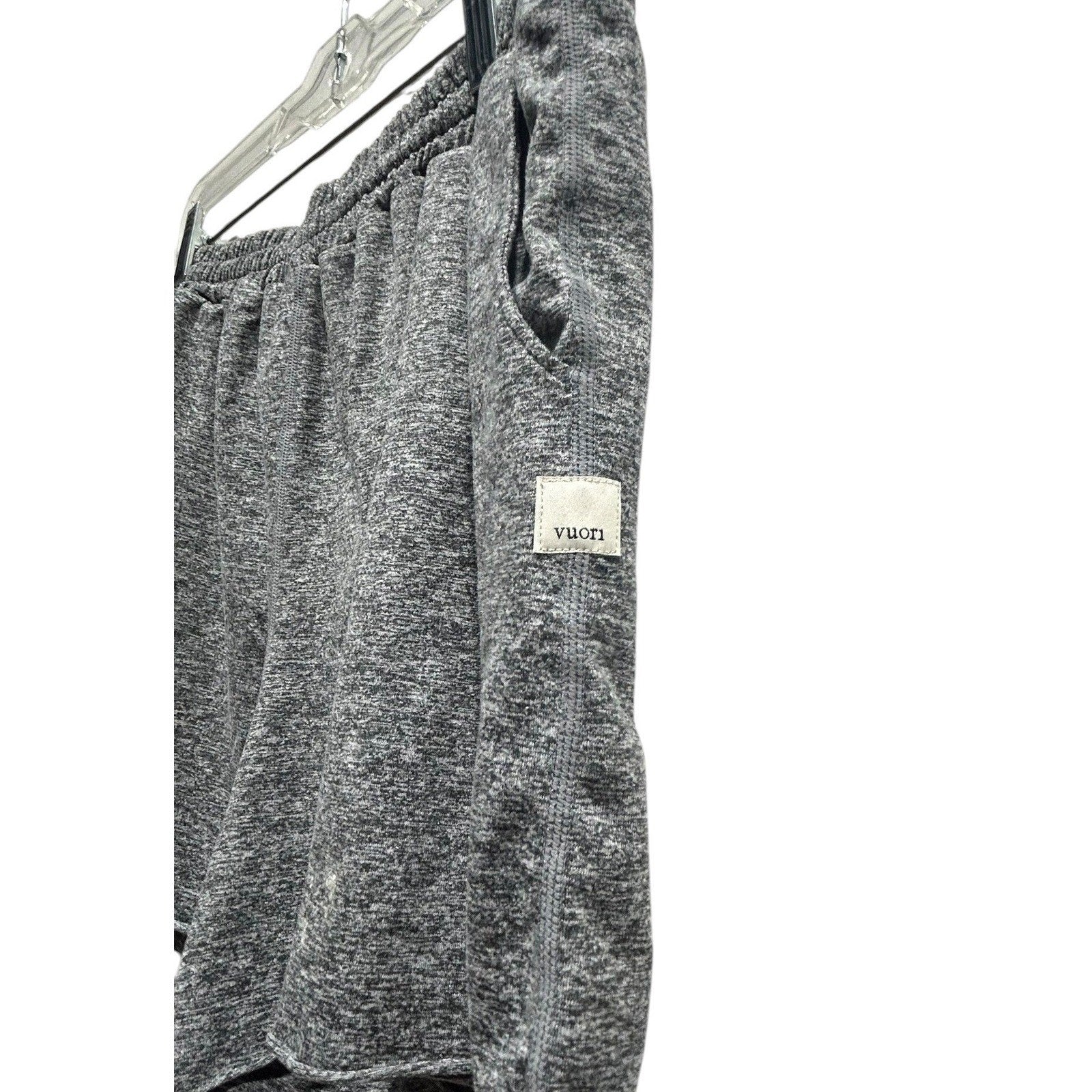 Vuori VW3007 Womens M Boyfriend Grey Heather Soft Pull On Shorts Lounge Gym