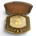 Vintage Septima Watch Co 8 Day Alarm Clock 15 Jewels Leather Travel Case