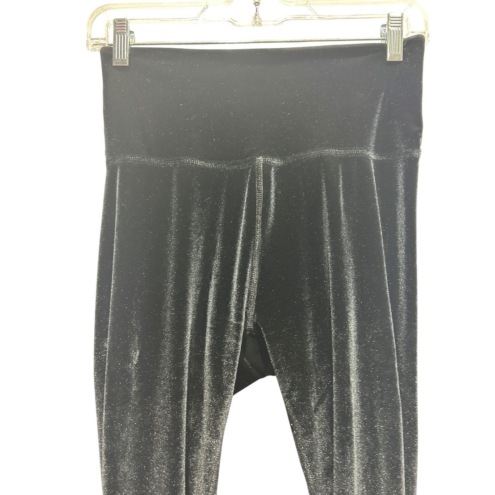 Beyond Yoga Womens Black Velvet Shimmer High Waisted Leggings Size M Loungewear
