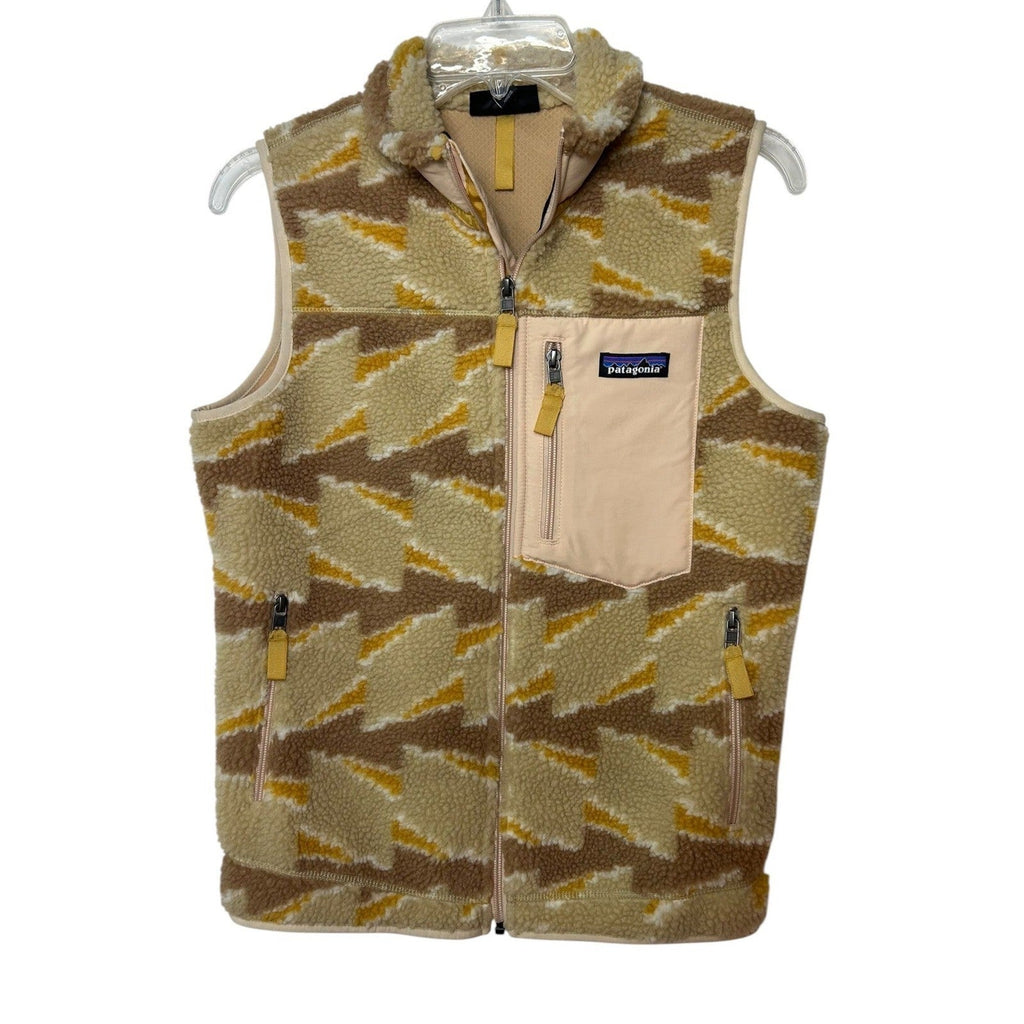 Patagonia Womens Classic Retro-X Fleece Vest Take Root Natural 23083 Small gorp