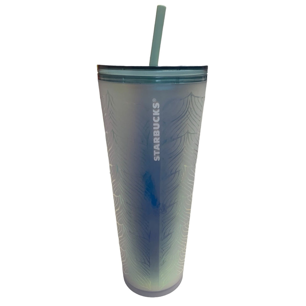 Starbucks 50th  Anniversary Iridescent Matte Frosted Mermaid Tail Tumbler 24oz.