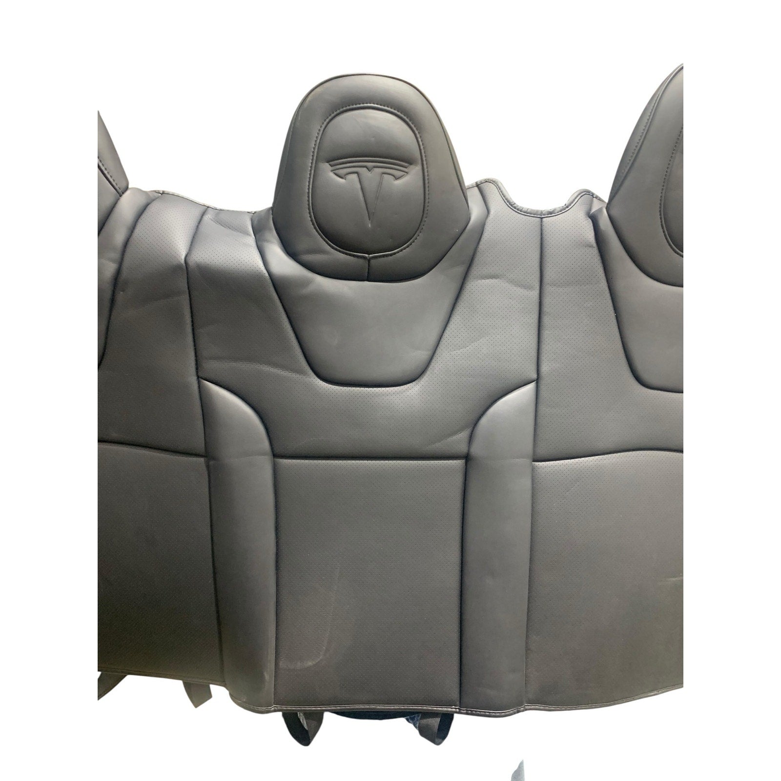 Tesla Model S Black Synthetic Leather Front and Rear Seat Cover Set Embossed