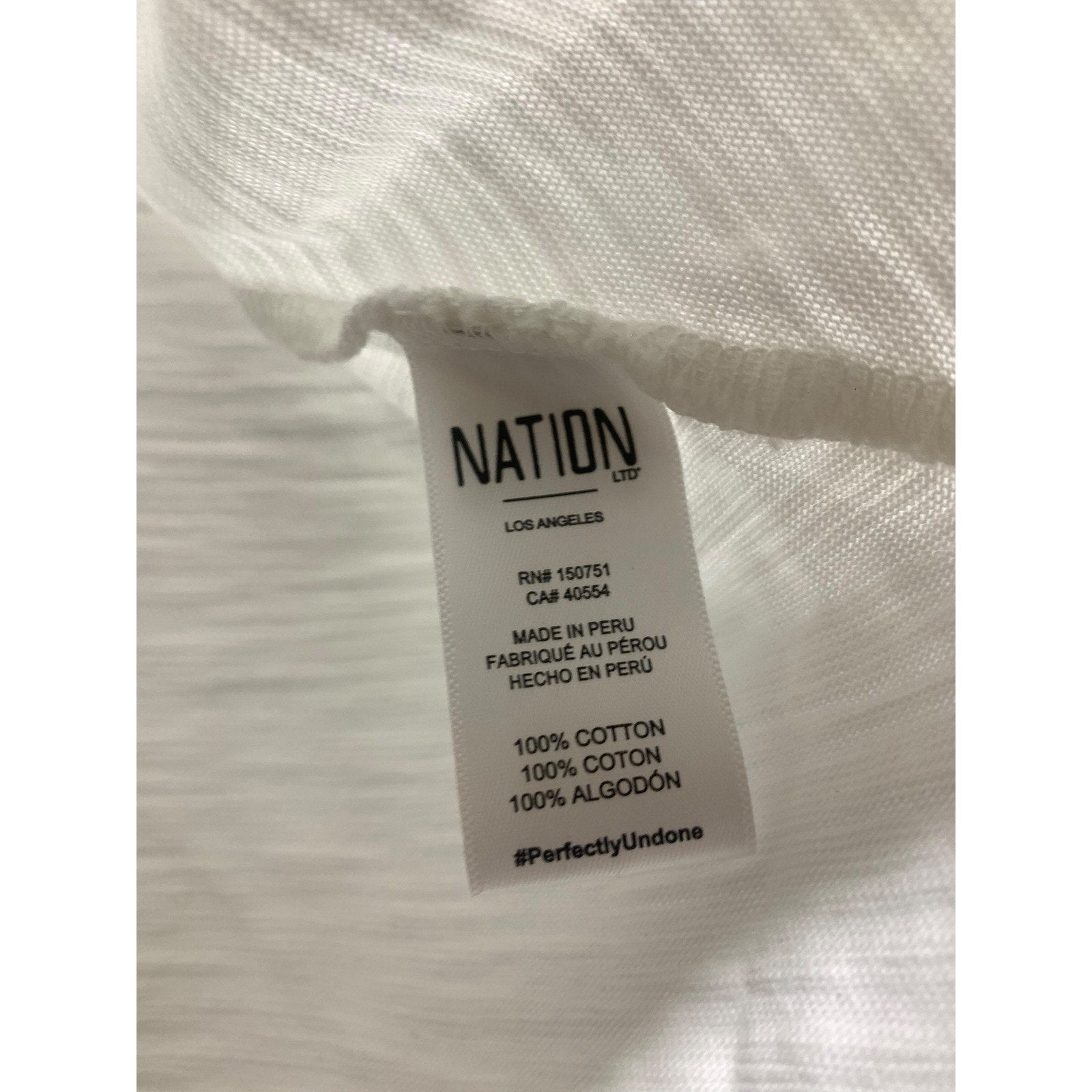 Nation Ltd Drew Gathered Romantic Tee Small White Puffed Sleeves Feminine Peru