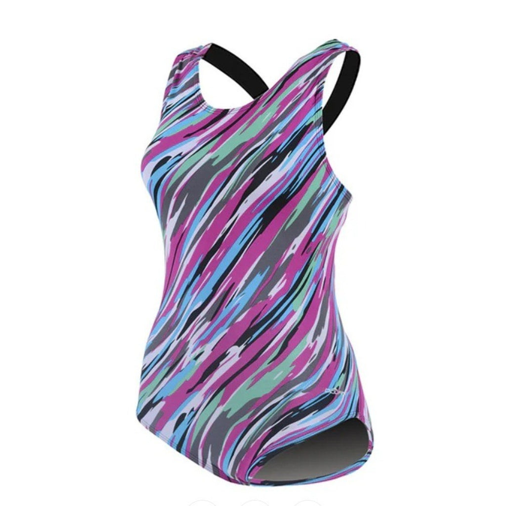 Dolfin Aquashape Womens 40/14 Conservative Lap Suit One Piece Swimsuit Multi NWT