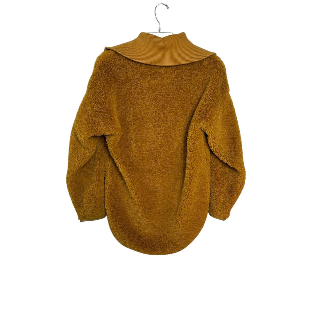Varley Myla Zip Through Sherpa Jacket Mustard Yellow VAR01703 Small FALL COZY