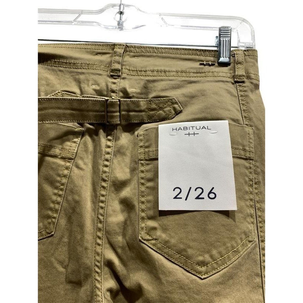 Habitual High Rise Wide Leg Army Green Pants HNM02107B Womens Size 2/26 NEW