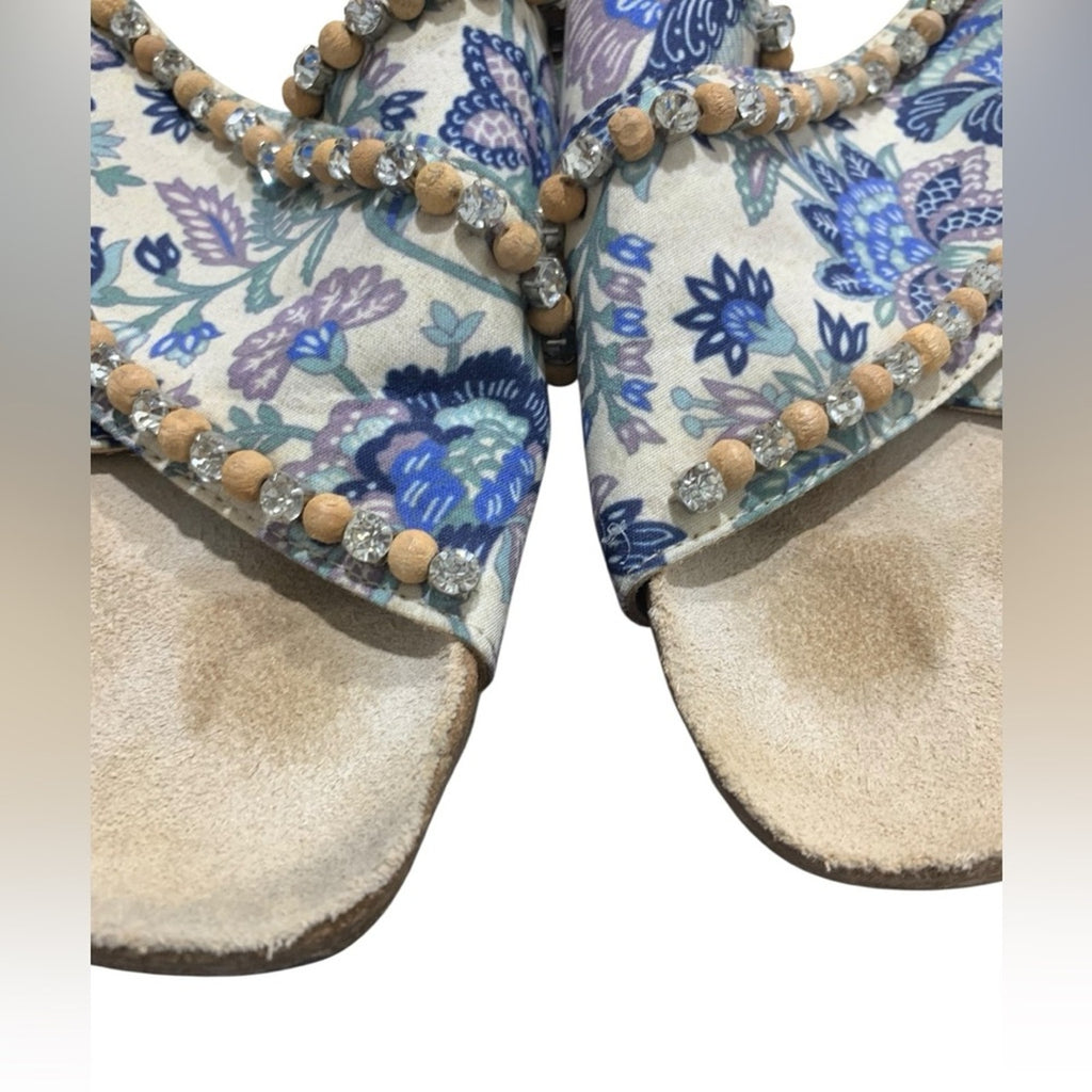 Anthropologie Marnie Embellish Slide Sandal 38 Eur 7.5-8 US