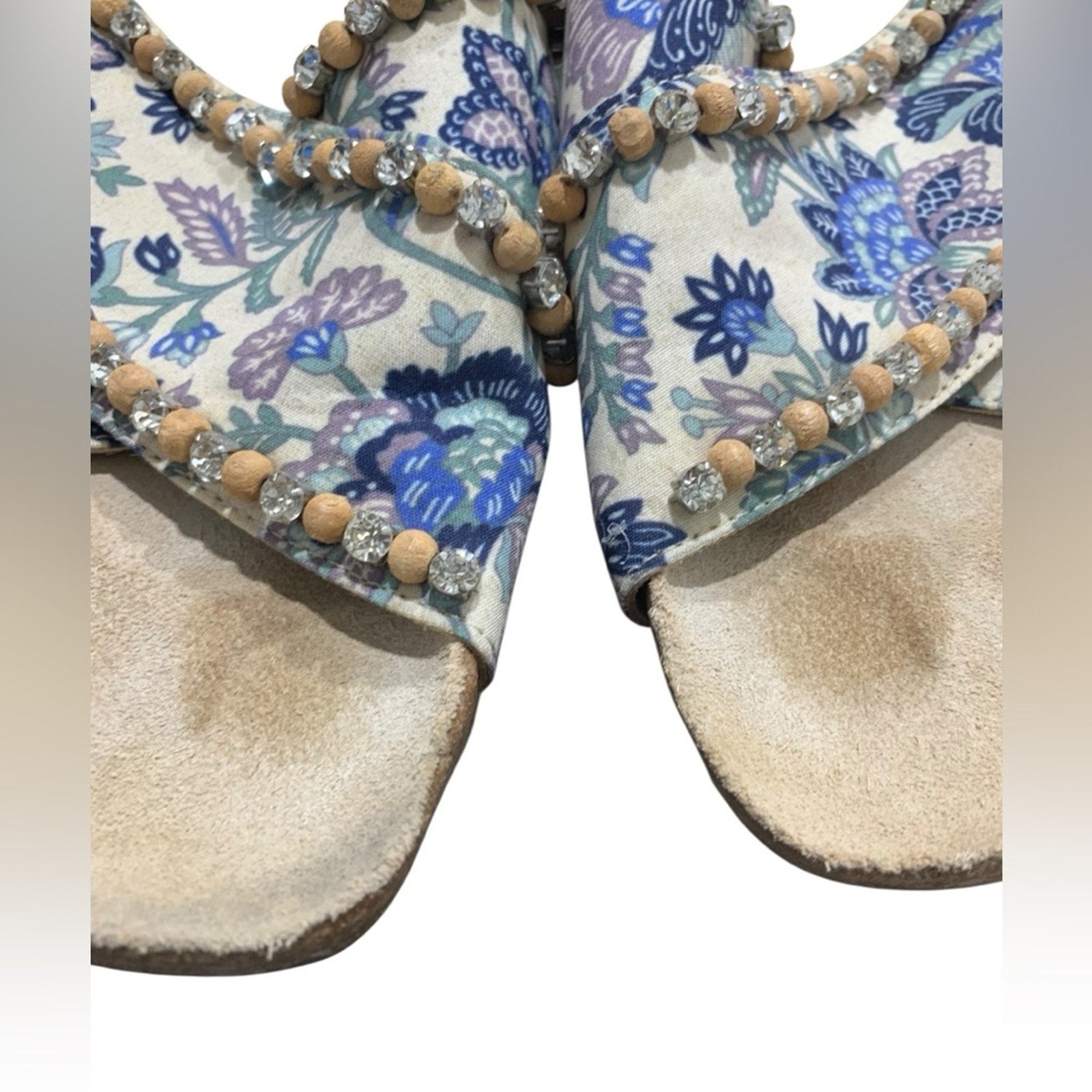 Anthropologie Marnie Embellish Slide Sandal 38 Eur 7.5-8 US