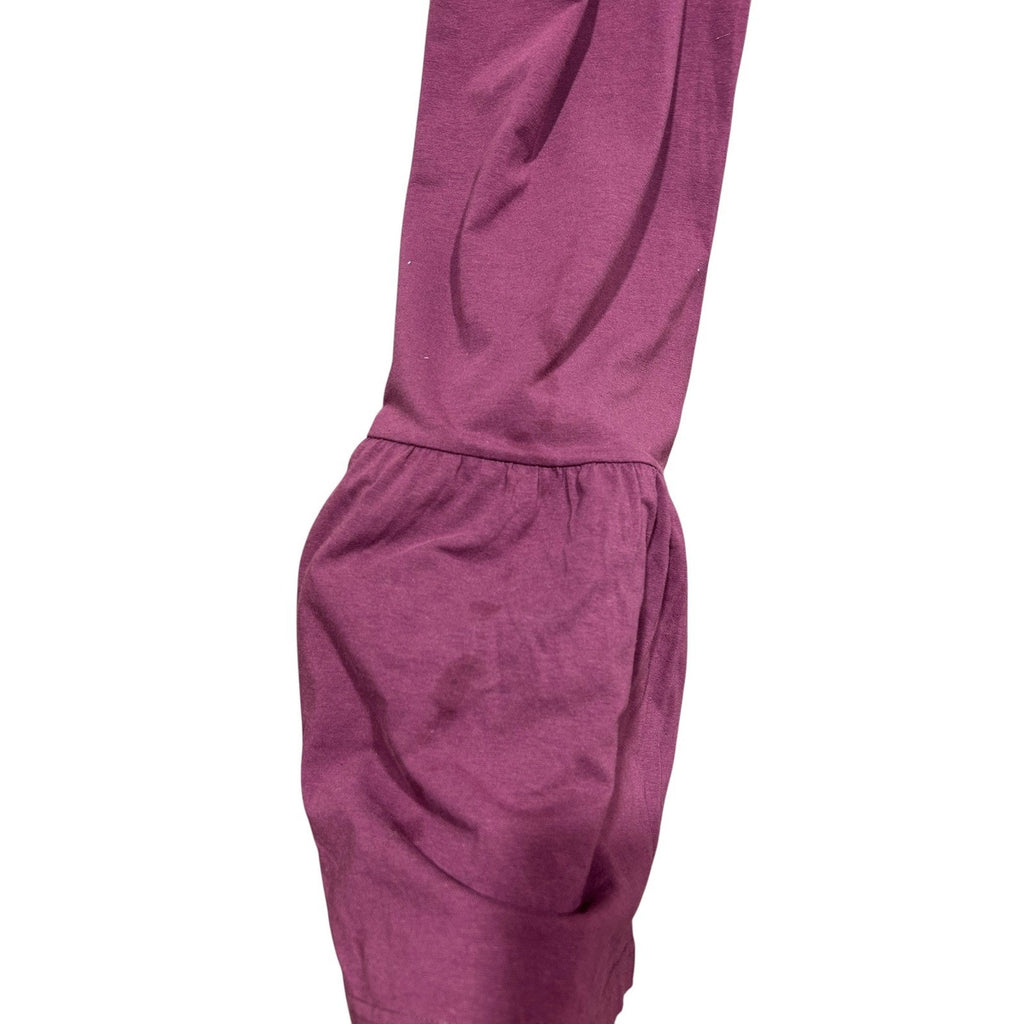 Pact Womens Organic Cotton Smocked Tiered Maxi Dress Plum Purple XS Sleeveless