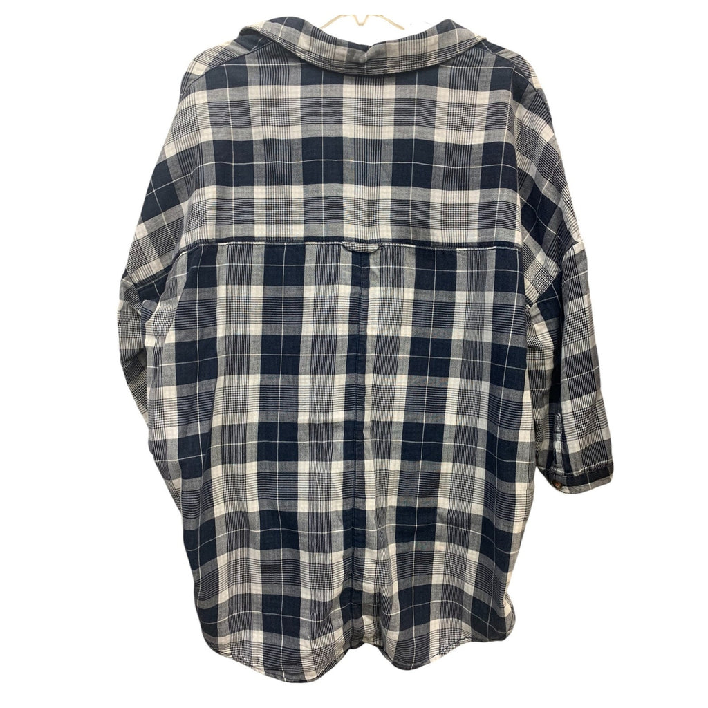 Anthropologie Pilcro Plaid Boyfriend Button Down Shirt SZ XS/S