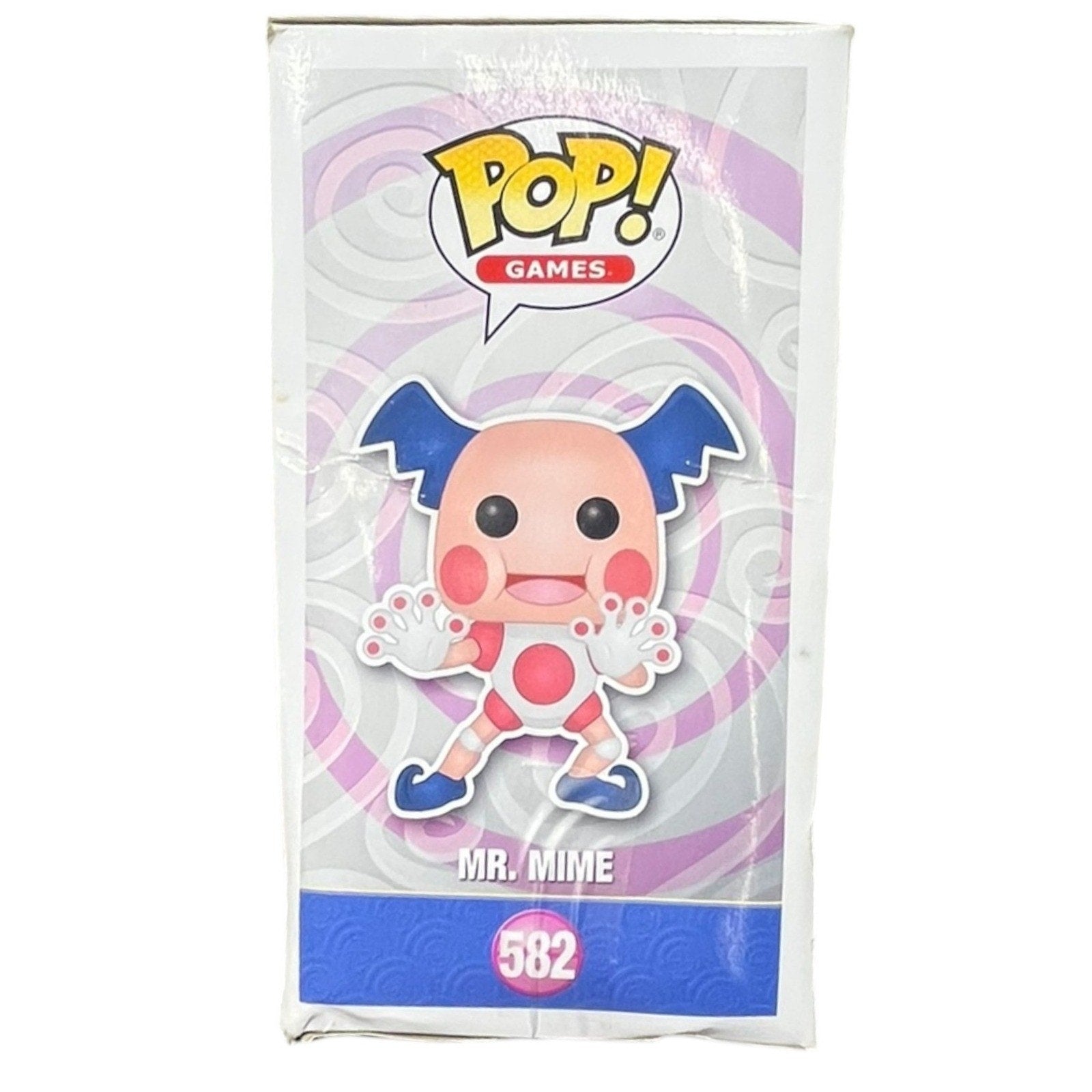 Funko Pop Games Pokemon Mr. Mime 582 Vinyl Figure Pink Blue White Box Wear