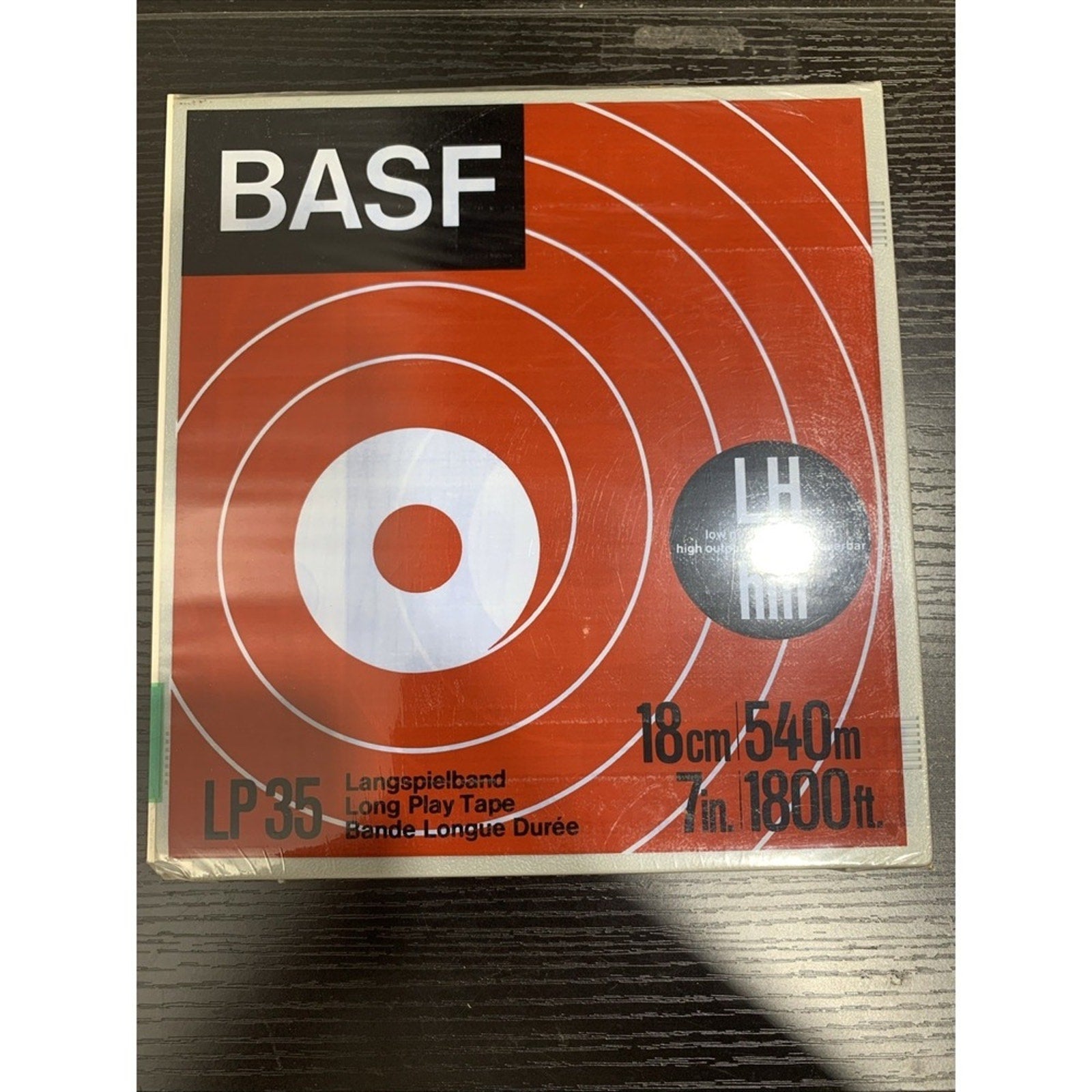 Factory Sealed BASF Blank LP35 Long Play Reel to Reel Tape 7" 1800 ft. Germany