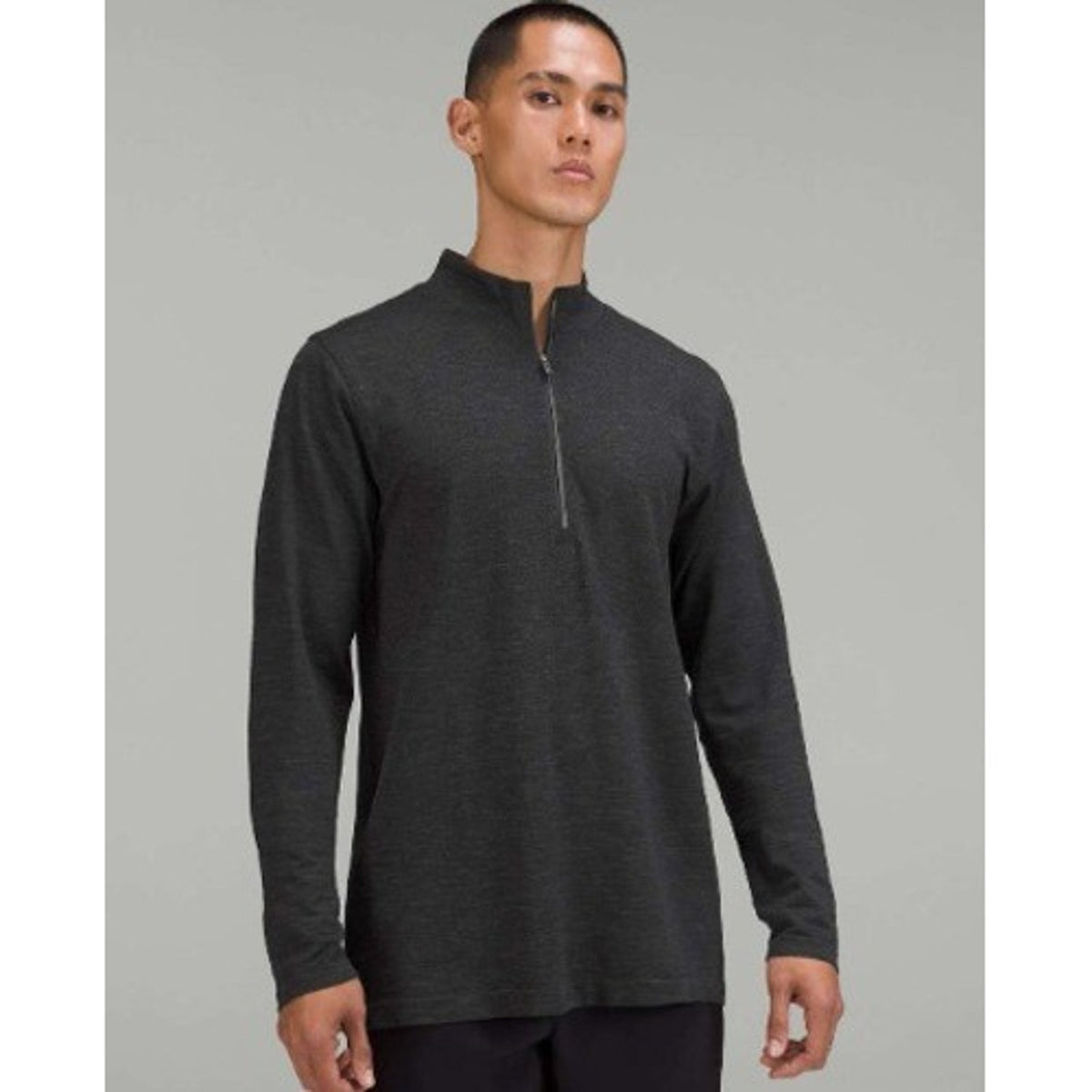 Lululemon Metal Vent Tech Half Zip Pullover Mens Medium Gray Heather Long Sleeve