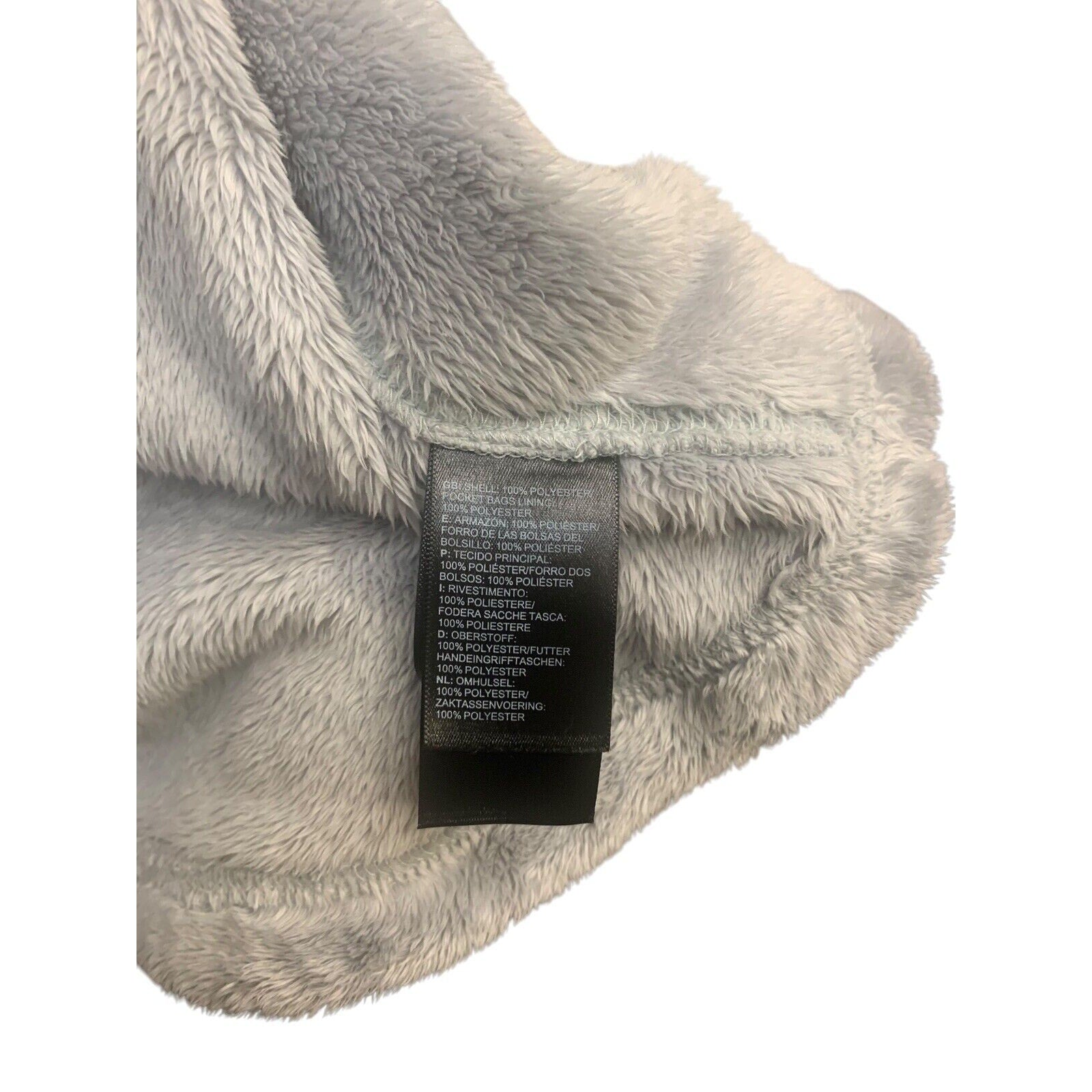 The North Face Jacket Girls Extra Large Gray Full Zip Fleece Pockets Osolita