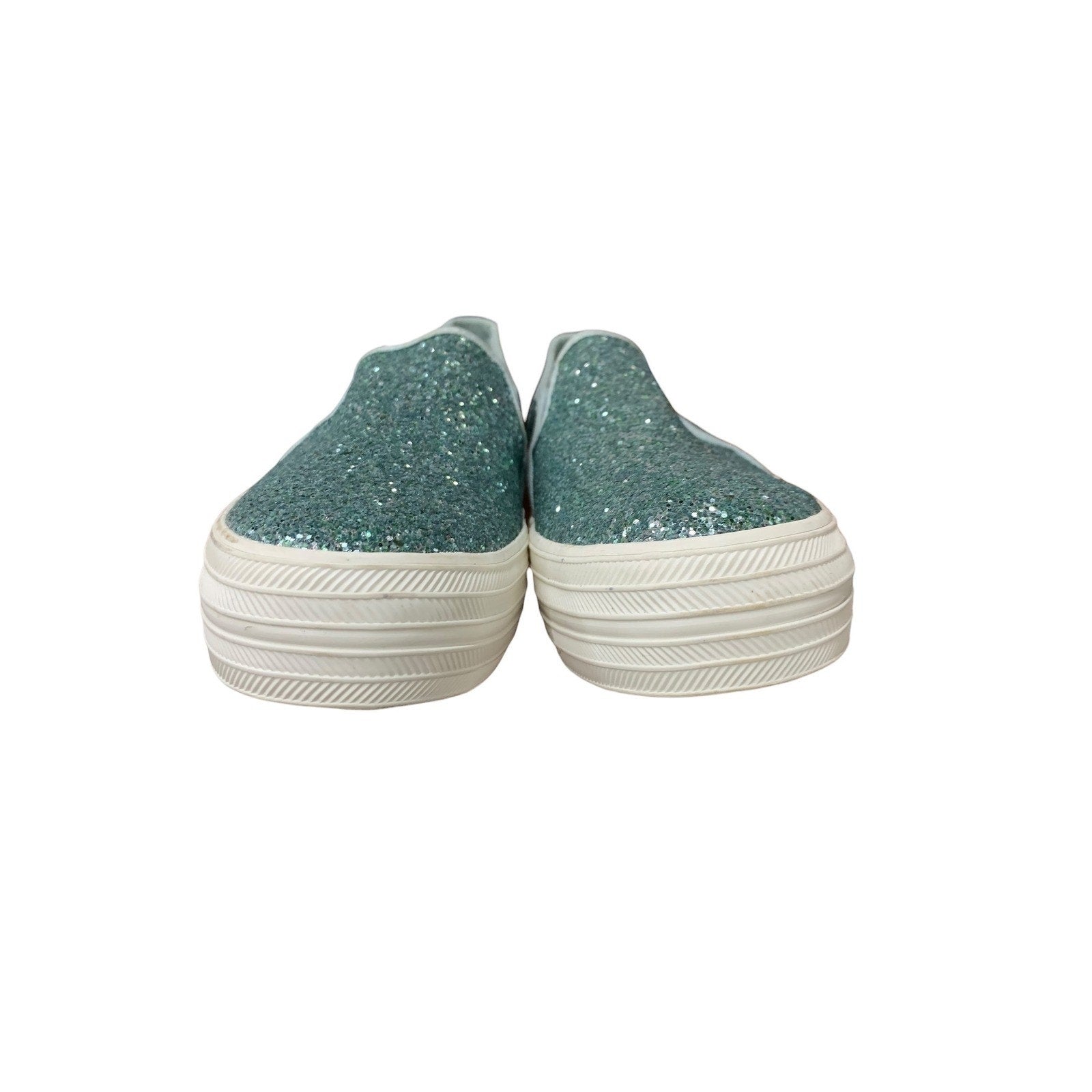 Keds for Kate Spade New York Double Decker Glitter Slip On Sneakers Blue SZ 9