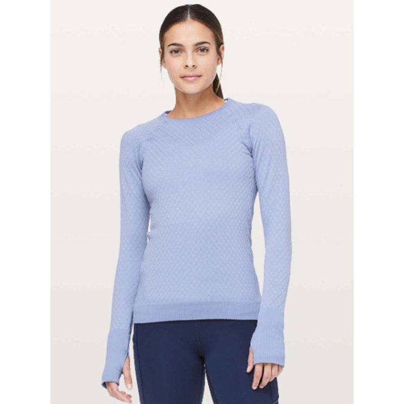 Lululemon Rest Less Pullover Iron Purple/White SZ 4