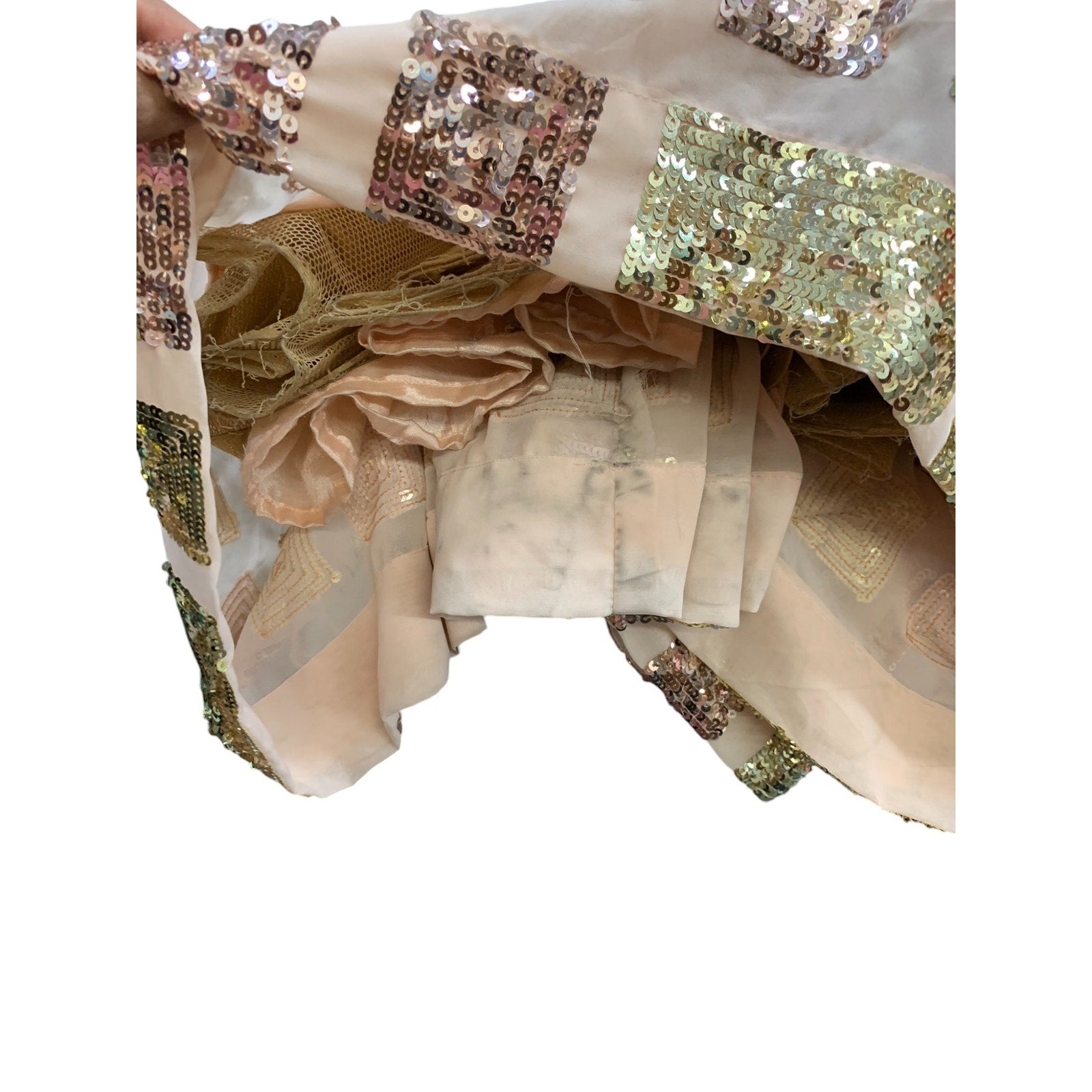 Rose Gold Skirt with Gold Top