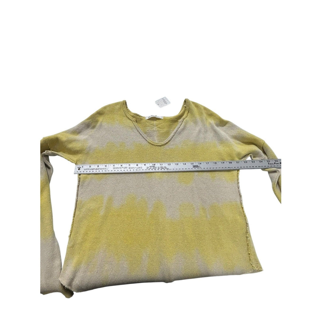 We The Free Free People Come And Get It Washed Top Khaki Yellow L OB1240838 fall