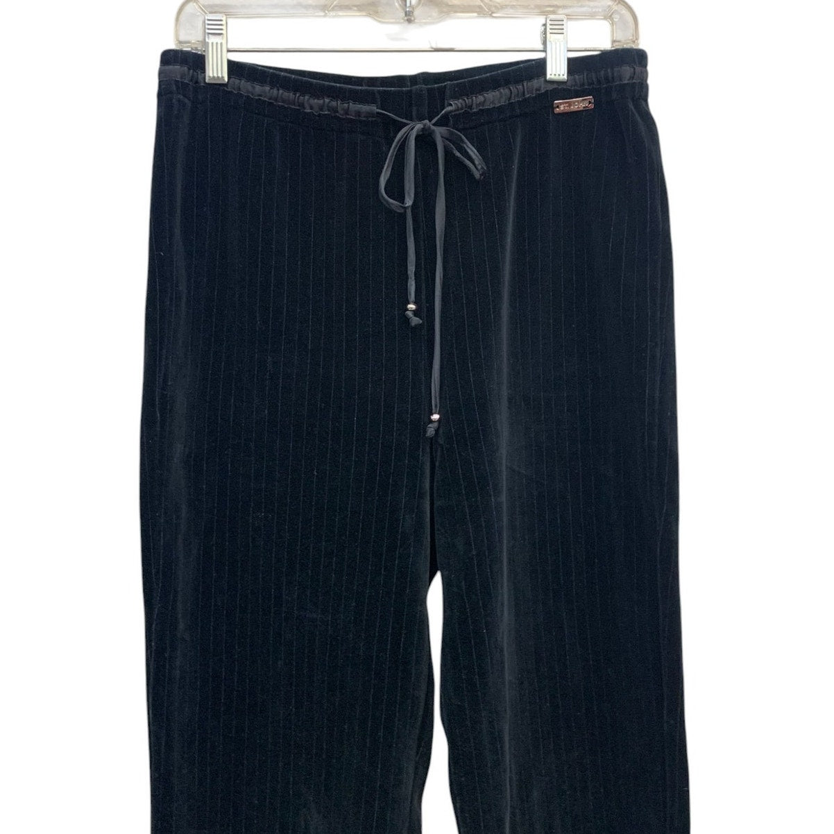 St. John Sport by Marie Gray Pinstripe Velour Sweatpants SZ S