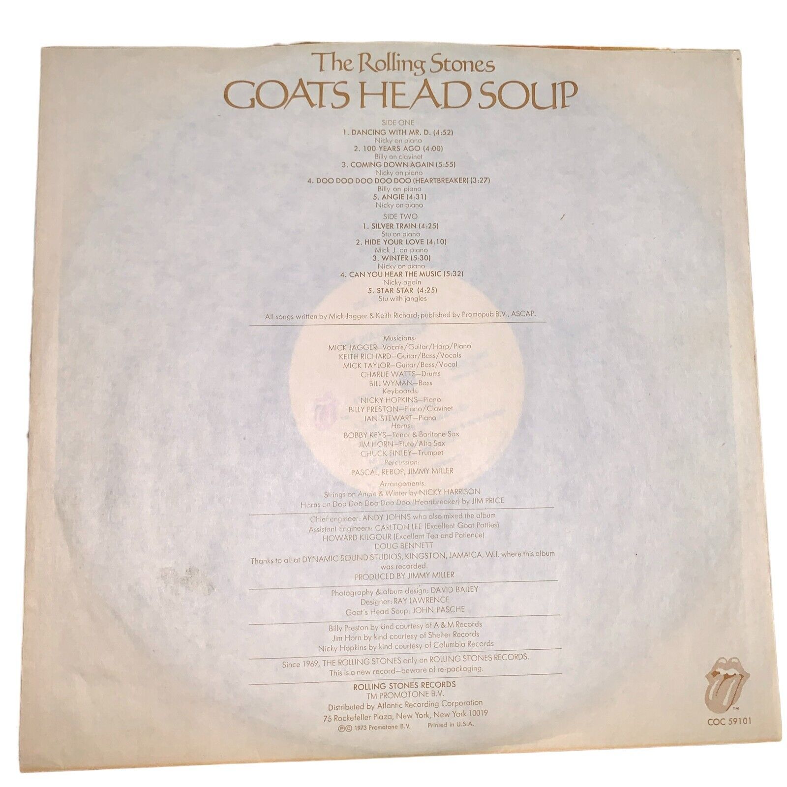 ROLLING STONES: goat's head soup ROLLING STONES 7" EP 33 RPM