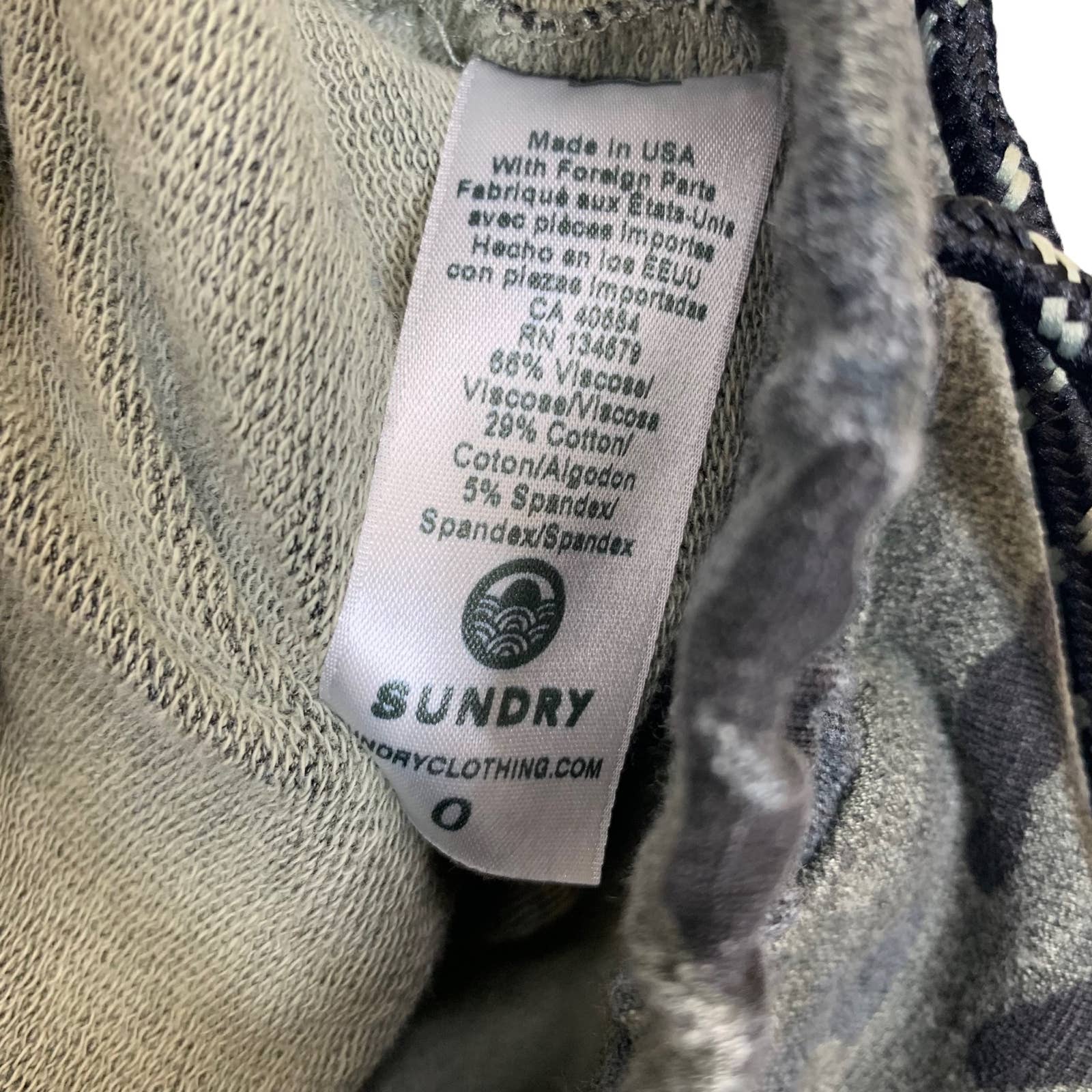 Sundry Green Camo Knit Sport Joggers Size 0