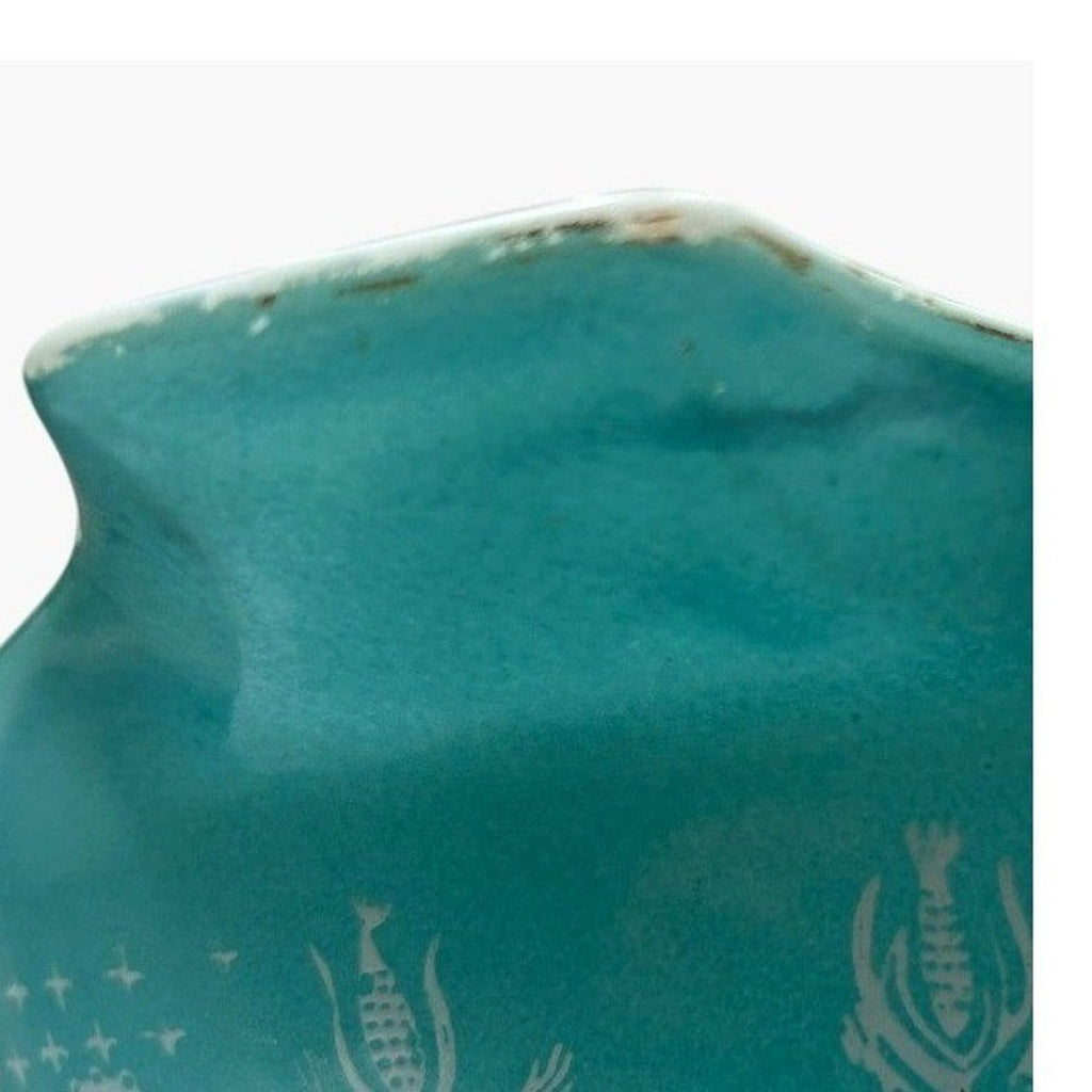 Rare Vintage Pyrex Butterprint Turquoise Cinderella Mixing Bowl Amish Print 444