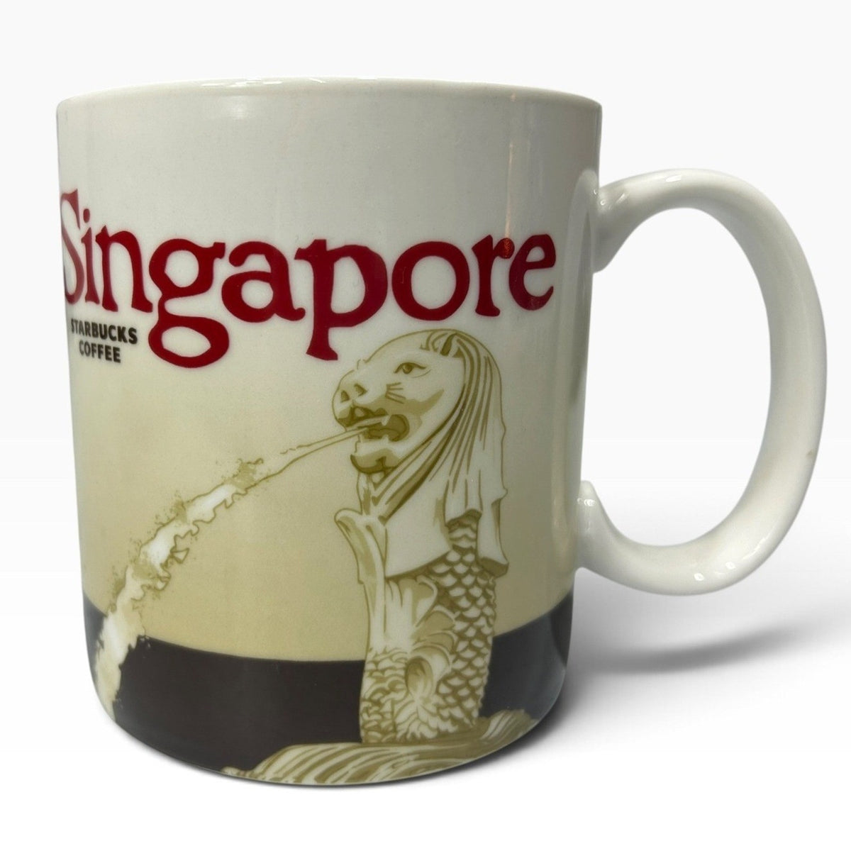 Starbucks Global Icon Series Singapore Mug 2010 Merlion Skyline 16oz Ceramic Cup