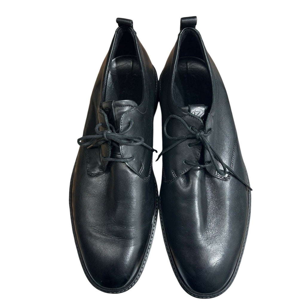 ECCO ST.1 Hybrid Lite Mens Black Leather Plain Toe Derby Shoes EU 47 US 13