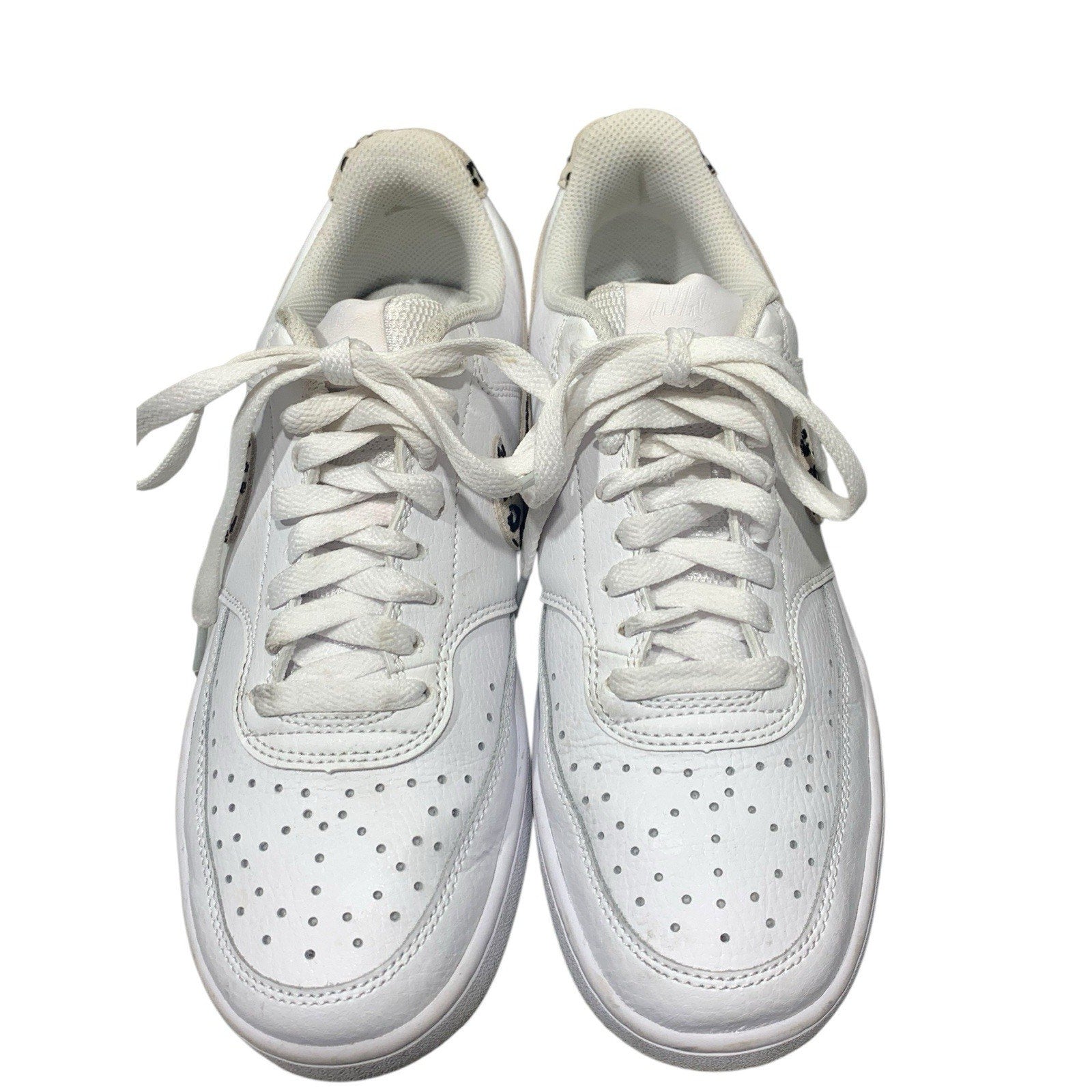 Nike Court Vision Lo Womens Sneakers Size 8 White DD9665-100 Animal Print