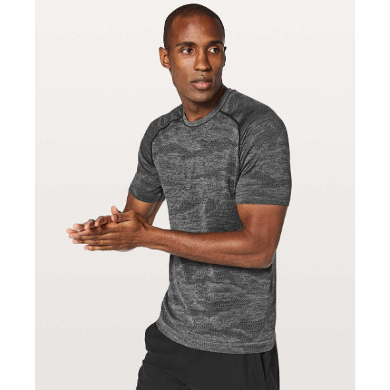 Lululemon Metal Vent Tech Short Sleeve Black / Anchor