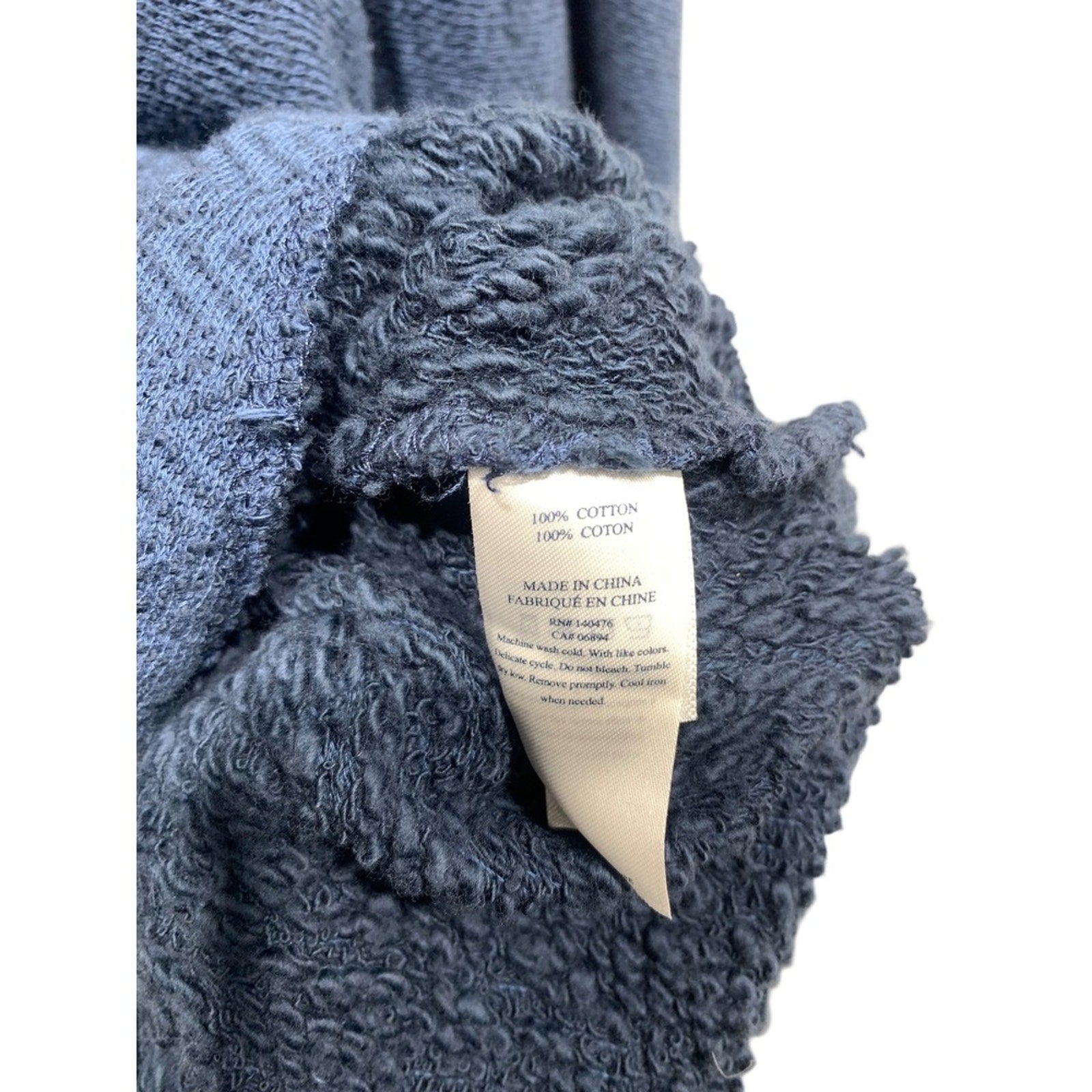 Faherty Brand Men's Blue Knit Hooded Poncho Pullover Sweater XXL