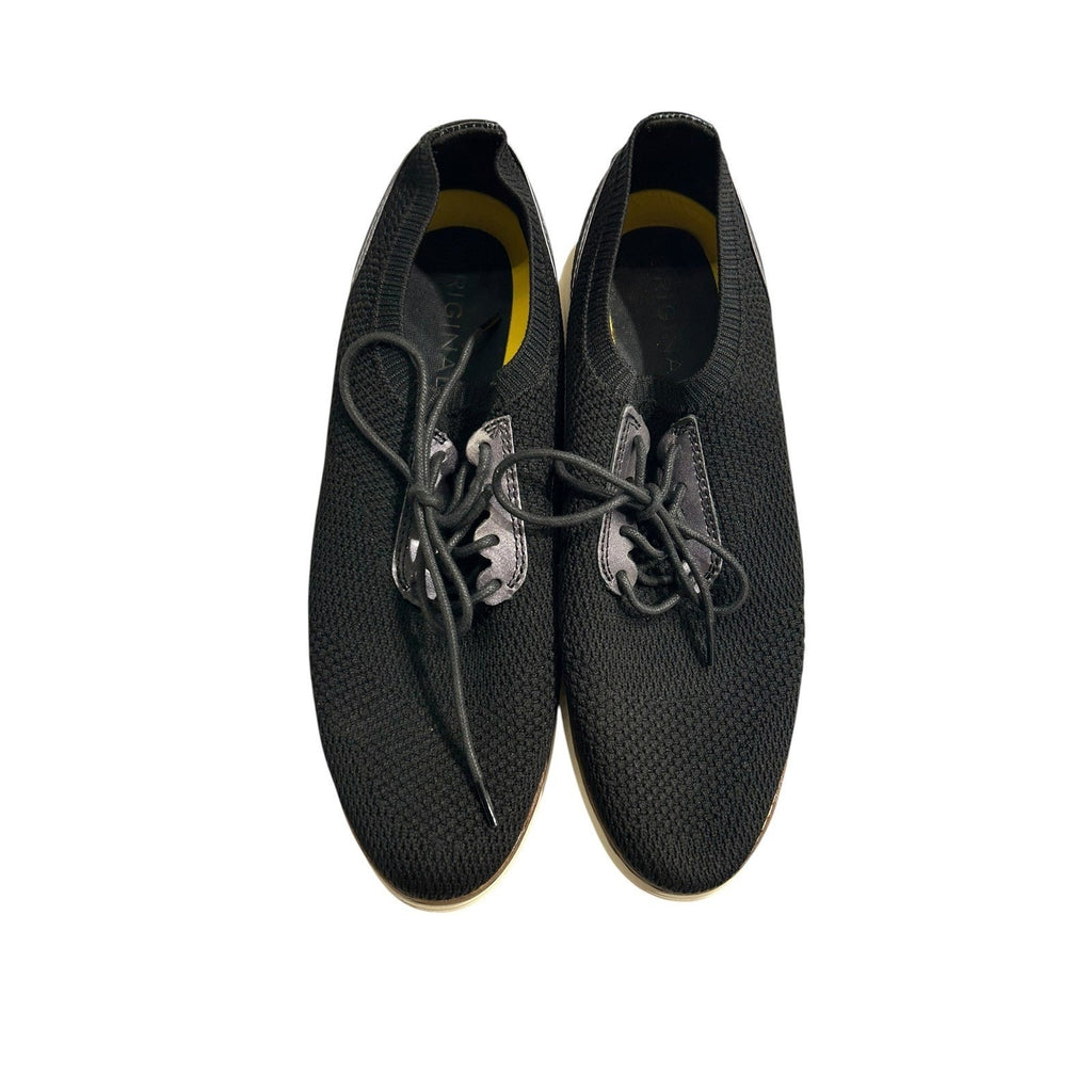 Cole Haan Original Grand Men Black Knit Wingtip Oxford Shoes W22402 Size 8B