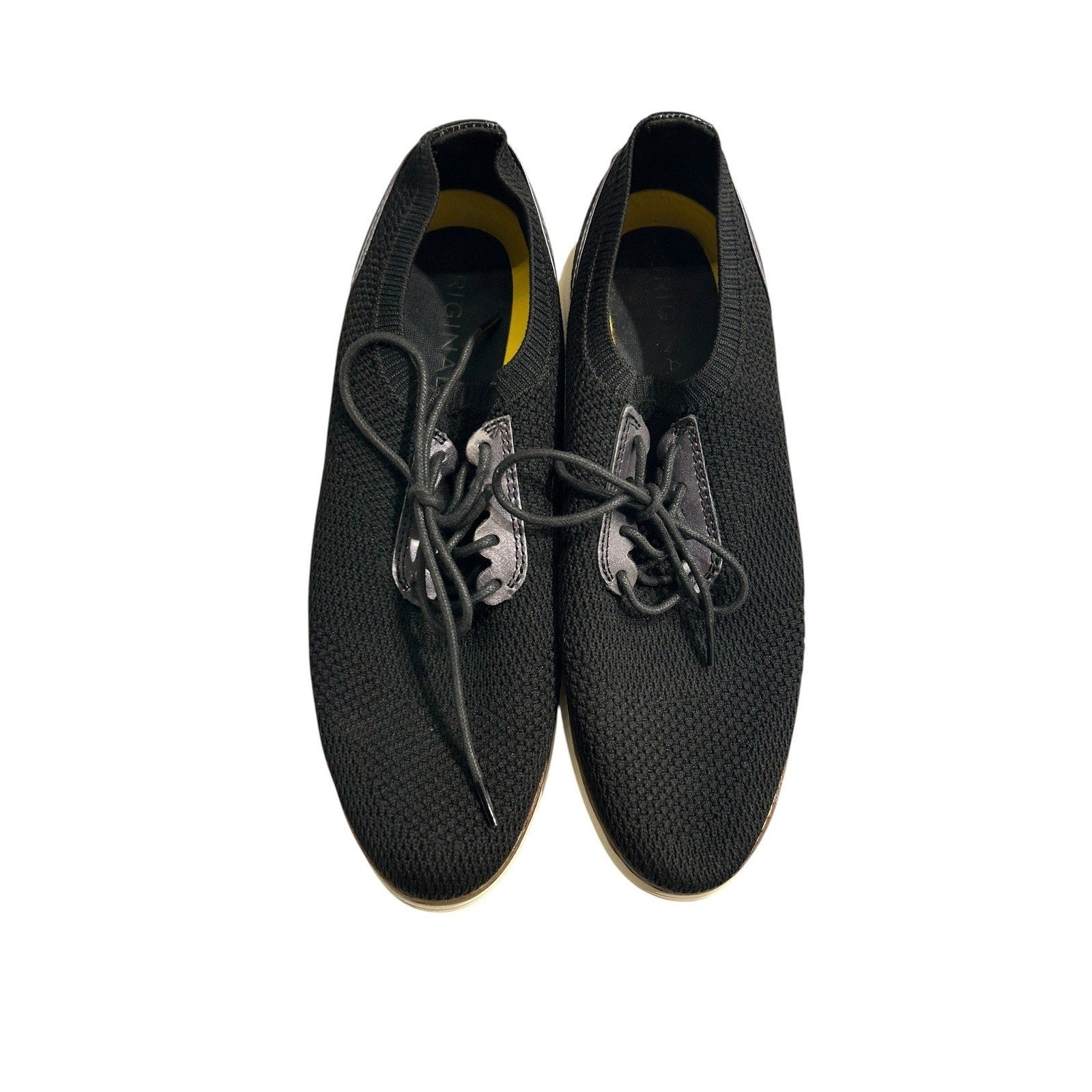 Cole Haan Original Grand Men Black Knit Wingtip Oxford Shoes W22402 Size 8B