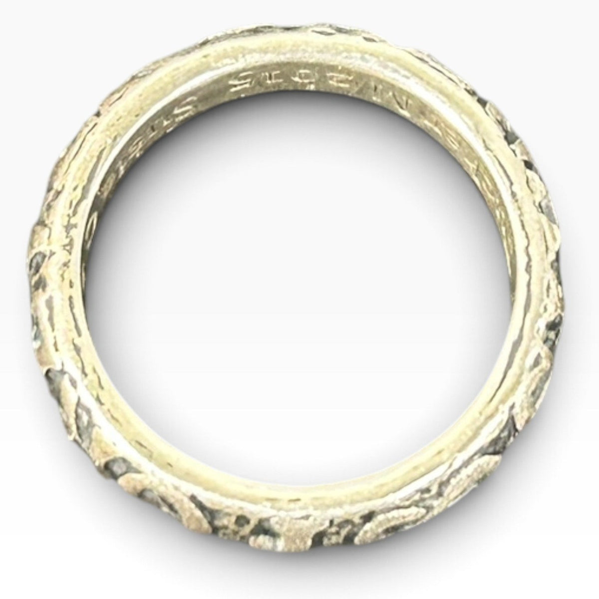 Retired James Avery Silver Forever Always Heart Infinity Band Ring Size 5.5 4.3g