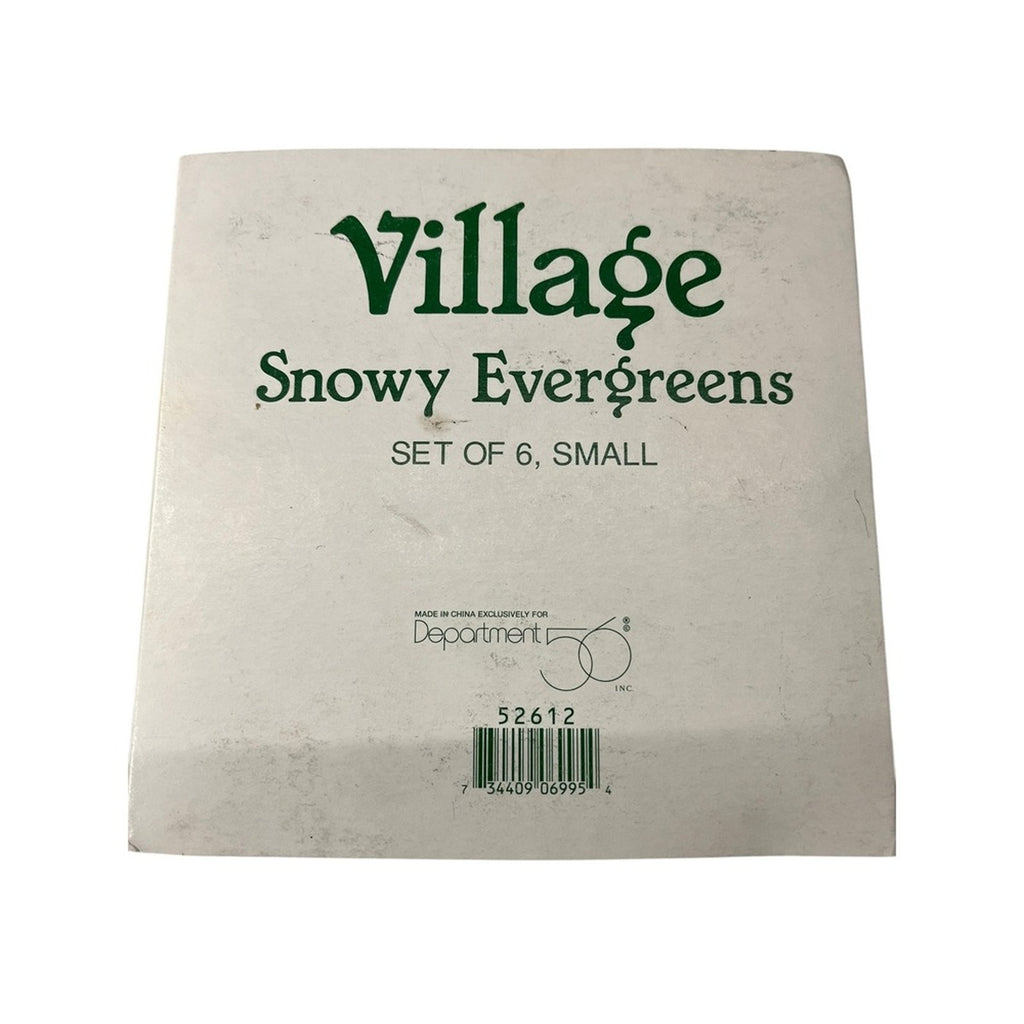 Department 56 Village Snowy Evergreens Set of 6 Small Decorative Trees
