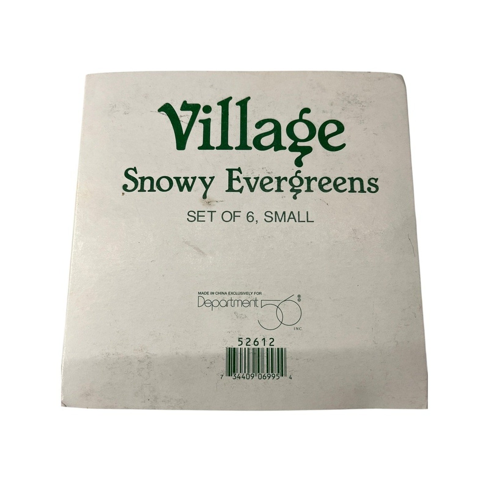 Department 56 Village Snowy Evergreens Set of 6 Small Decorative Trees