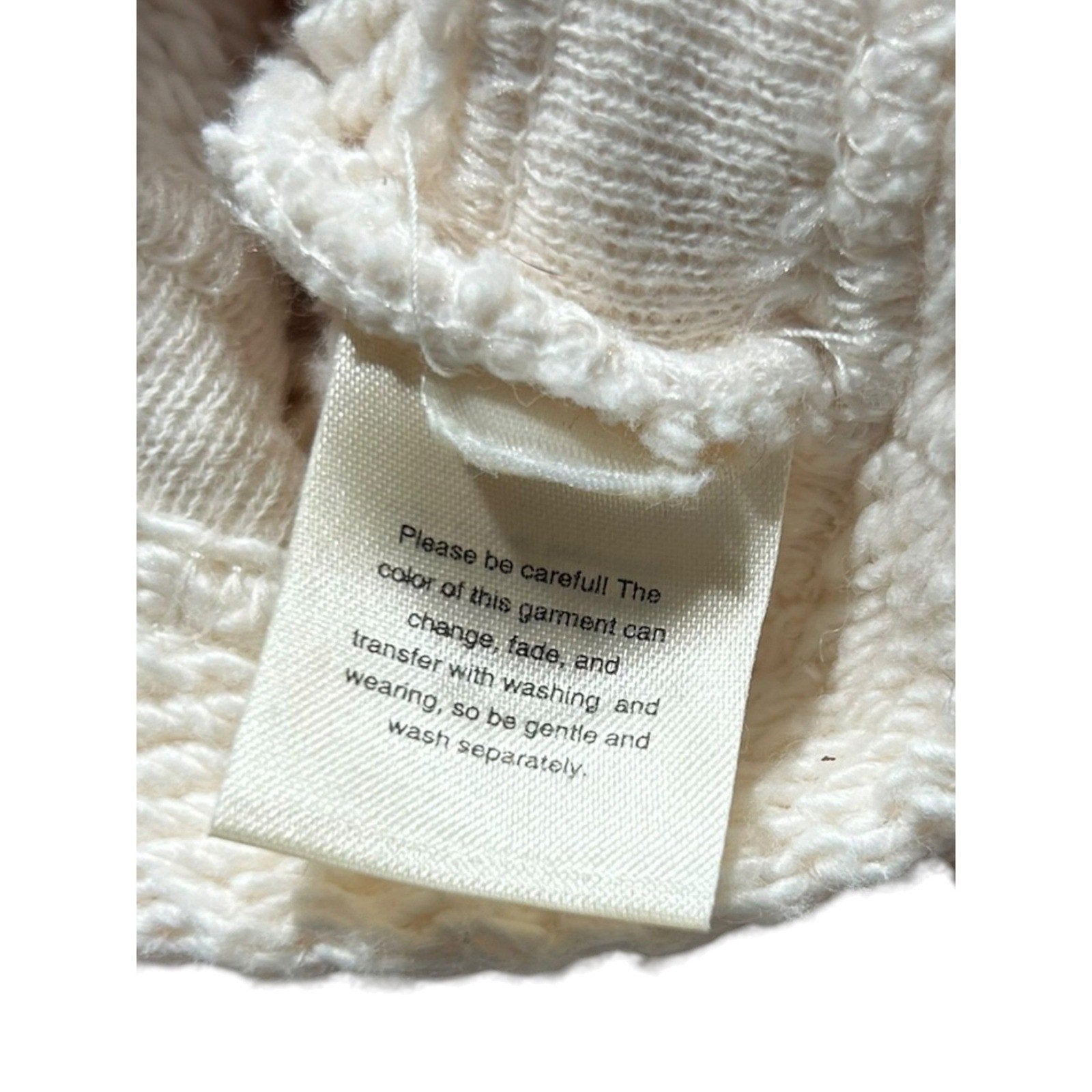 Free People FP Beach Womens Cream Textured Super Cropped Shrug Sweater Size M