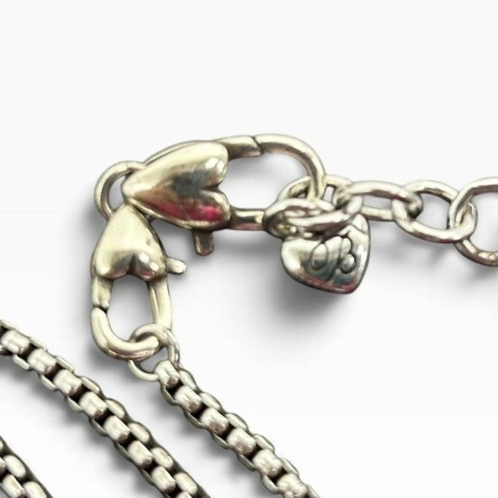 Brighton Christmas Santa Reindeer Shaker Pendant Necklace Silver Gold Tone 20in