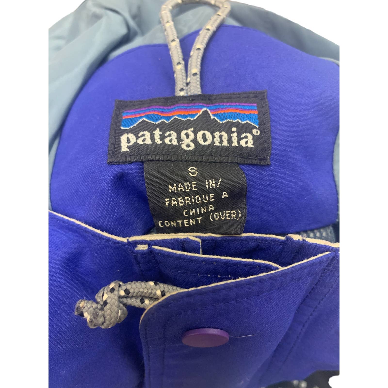 Patagonia Blue Jacket Wind Breaker SZ Small