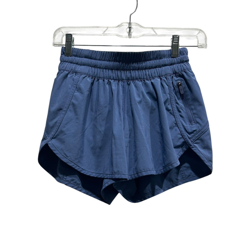 Lululemon Tracker Short V 4" Brilliant Blue Smocked Waist Athletic Shorts 4 gym
