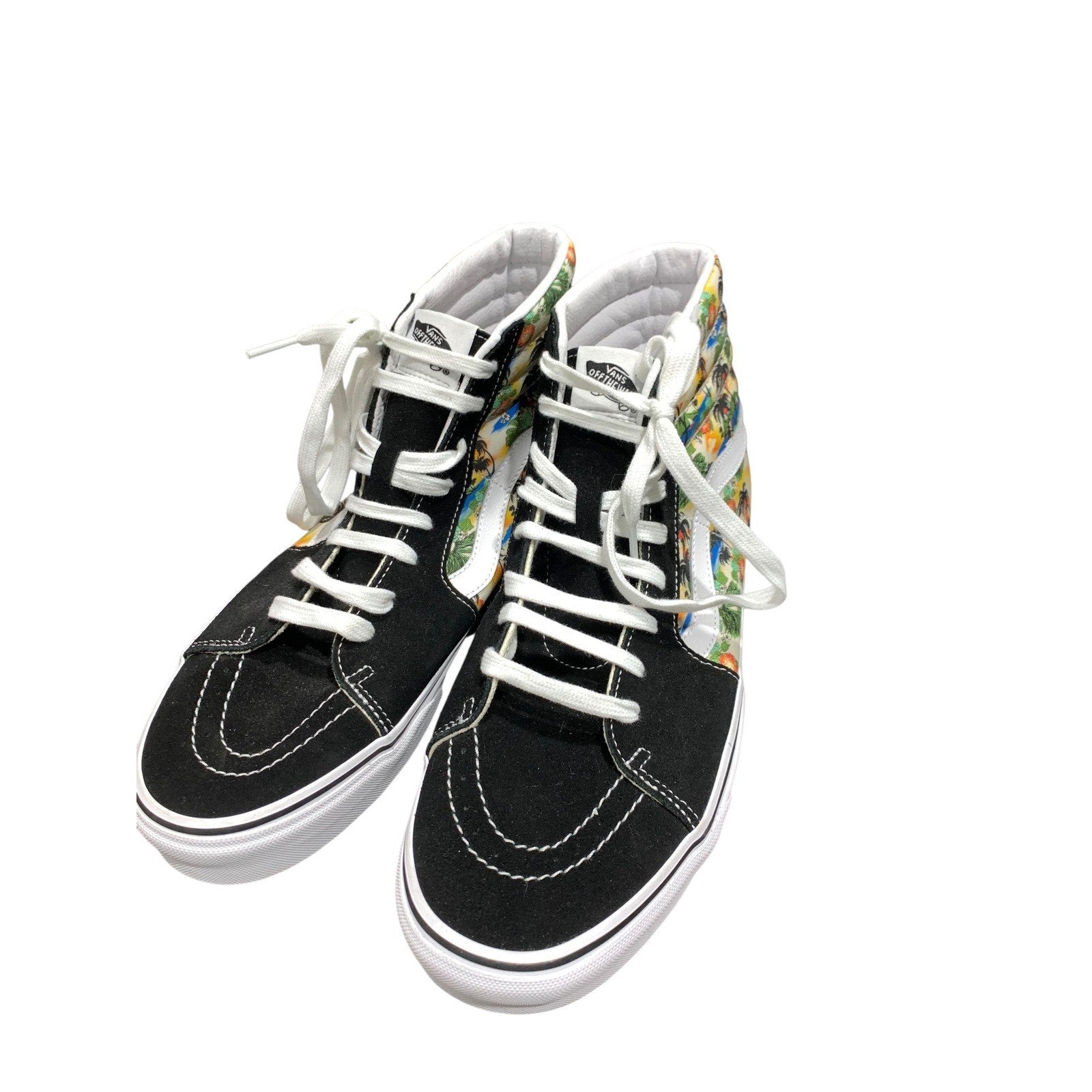 Vans Sk8-Hi Black Tropical Island Palm Tree High Top Sneaker Mens 12 Skater casu
