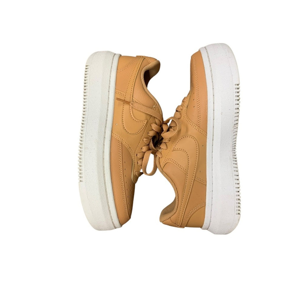 Nike Court Vision Alta Women's Sneakers Brown Tan Accents Platform Shoes  SZ 7.5
