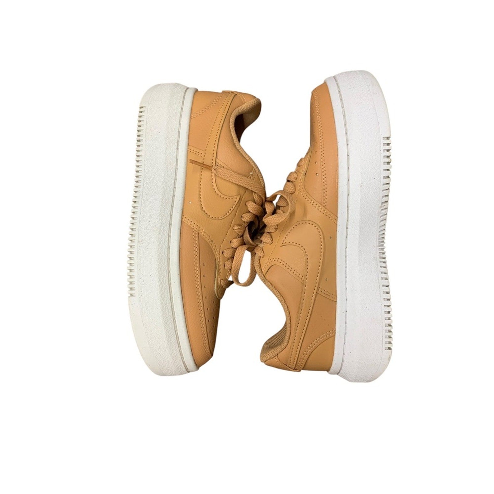 Nike Court Vision Alta Women's Sneakers Brown Tan Accents Platform Shoes  SZ 7.5