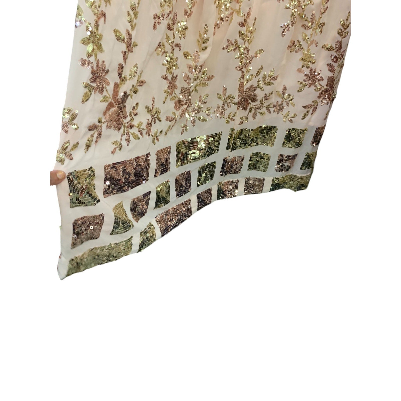 Rose Gold Skirt with Gold Top