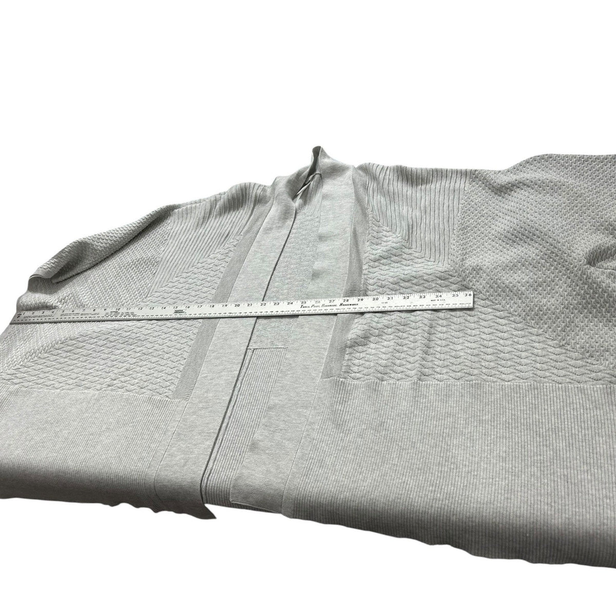 Lululemon Dream Weaver Wrap Heathered Grey Knit Cashmere Blend Cardigan OS
