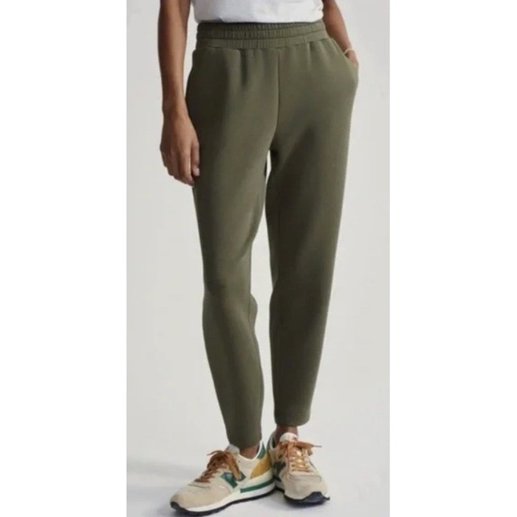 Varley DoubleSoft Varley Slim Pant 25" Olive Green High Rise Sweatpants Small