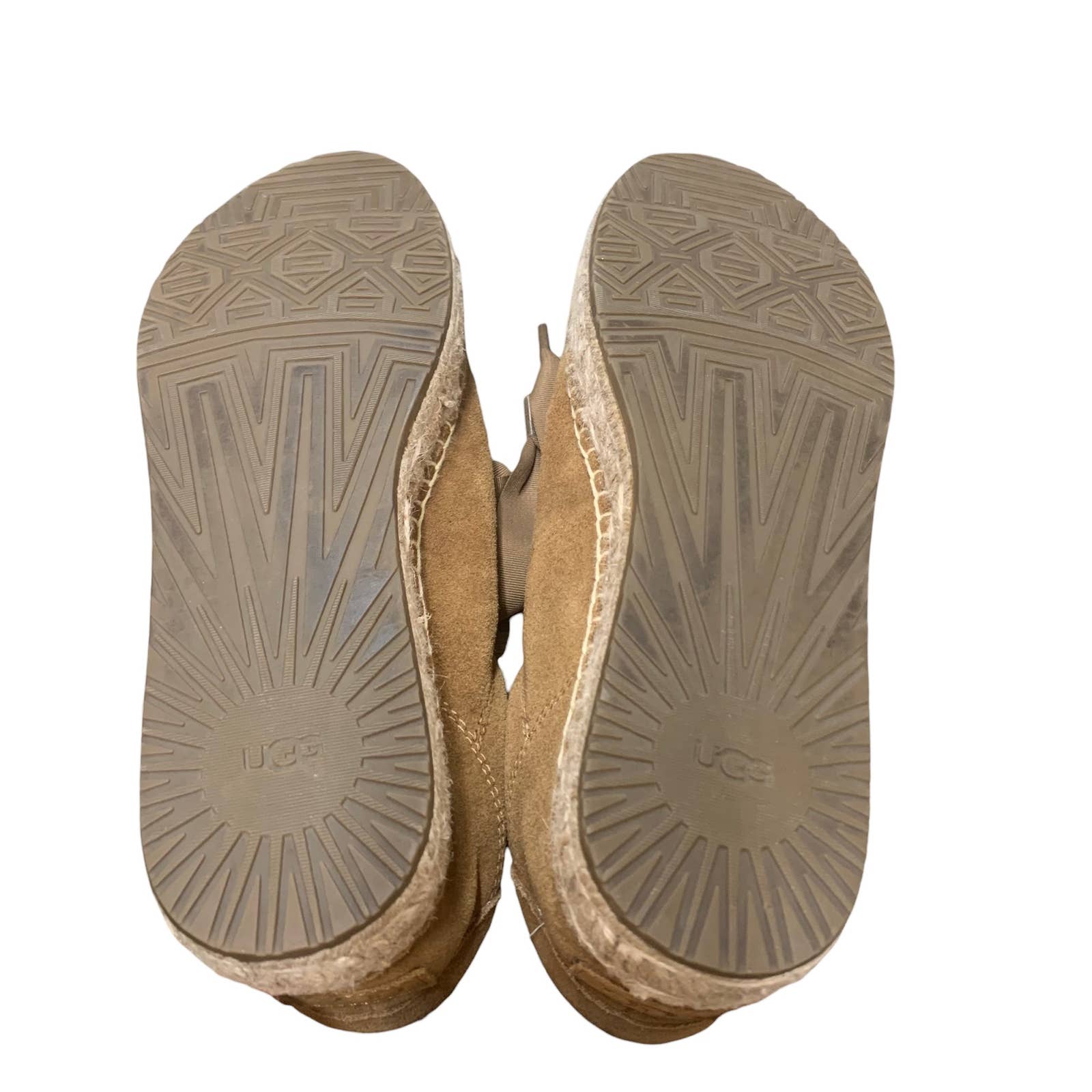 Ugg "Brianna" Espadrille Sneakers Chestnut Suede SZ US 12