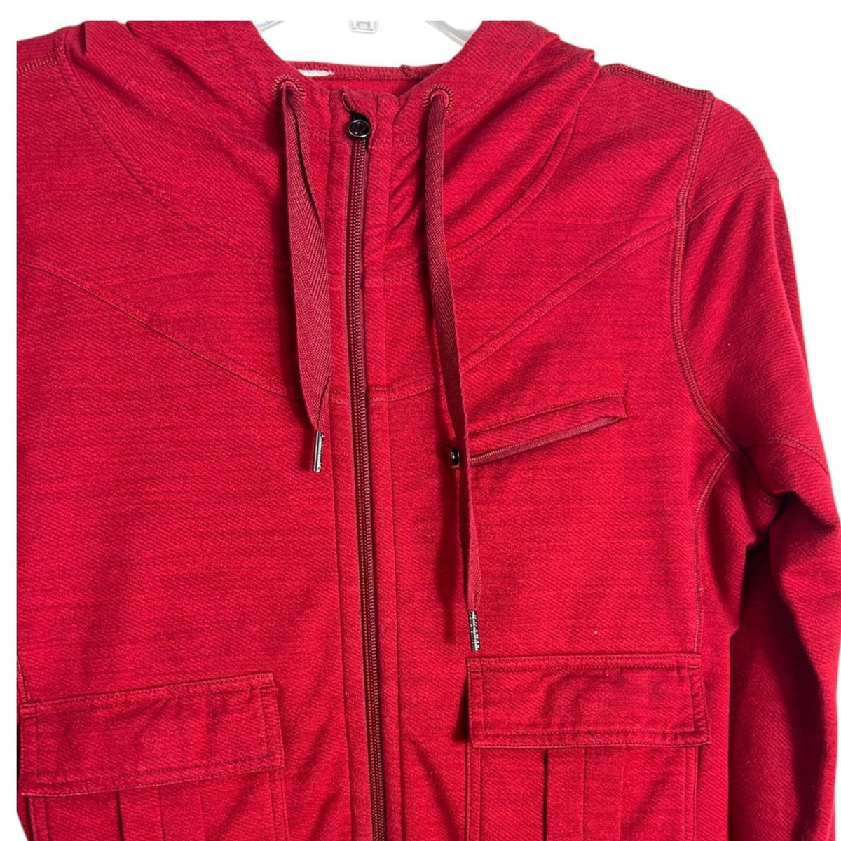 Lululemon Carry And Go Hoodie Commuter Denim Deepest Cranberry Red Zip Jacket 8