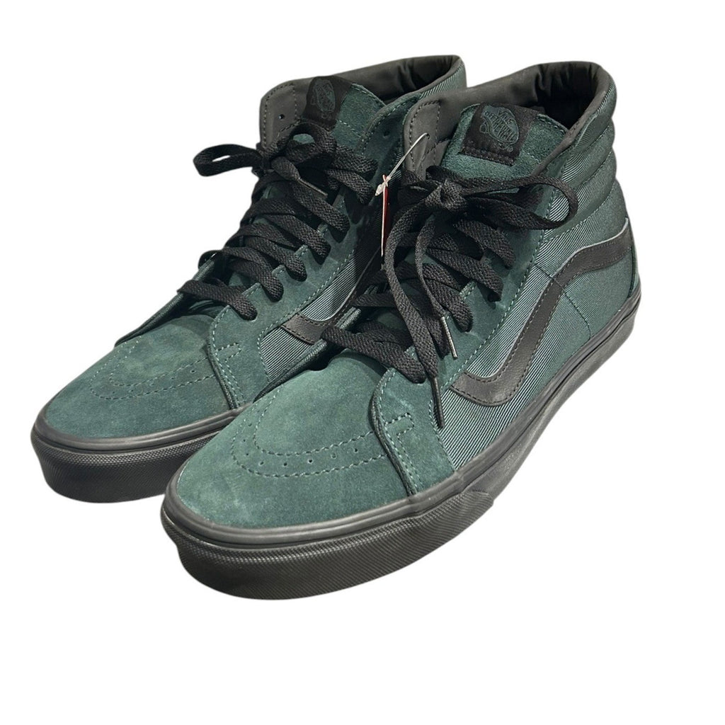 Vans Sk8-Hi Mens 12 Dark Green Black Suede High Top Skate Shoes NEW backtoschool